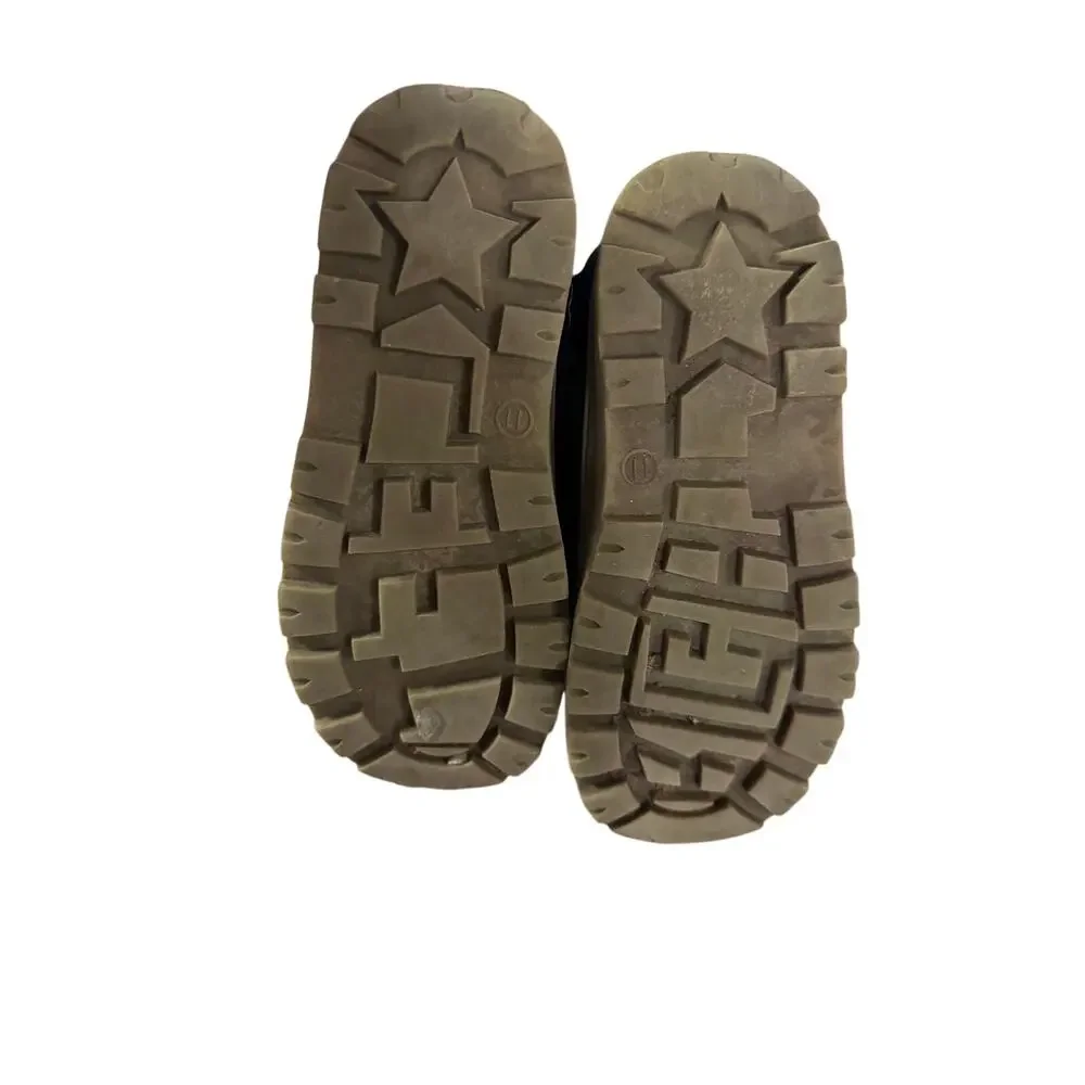 Carter’s Toddler Boys Black Ankle Boots Hook & Loop Velcro Size 11 Winter